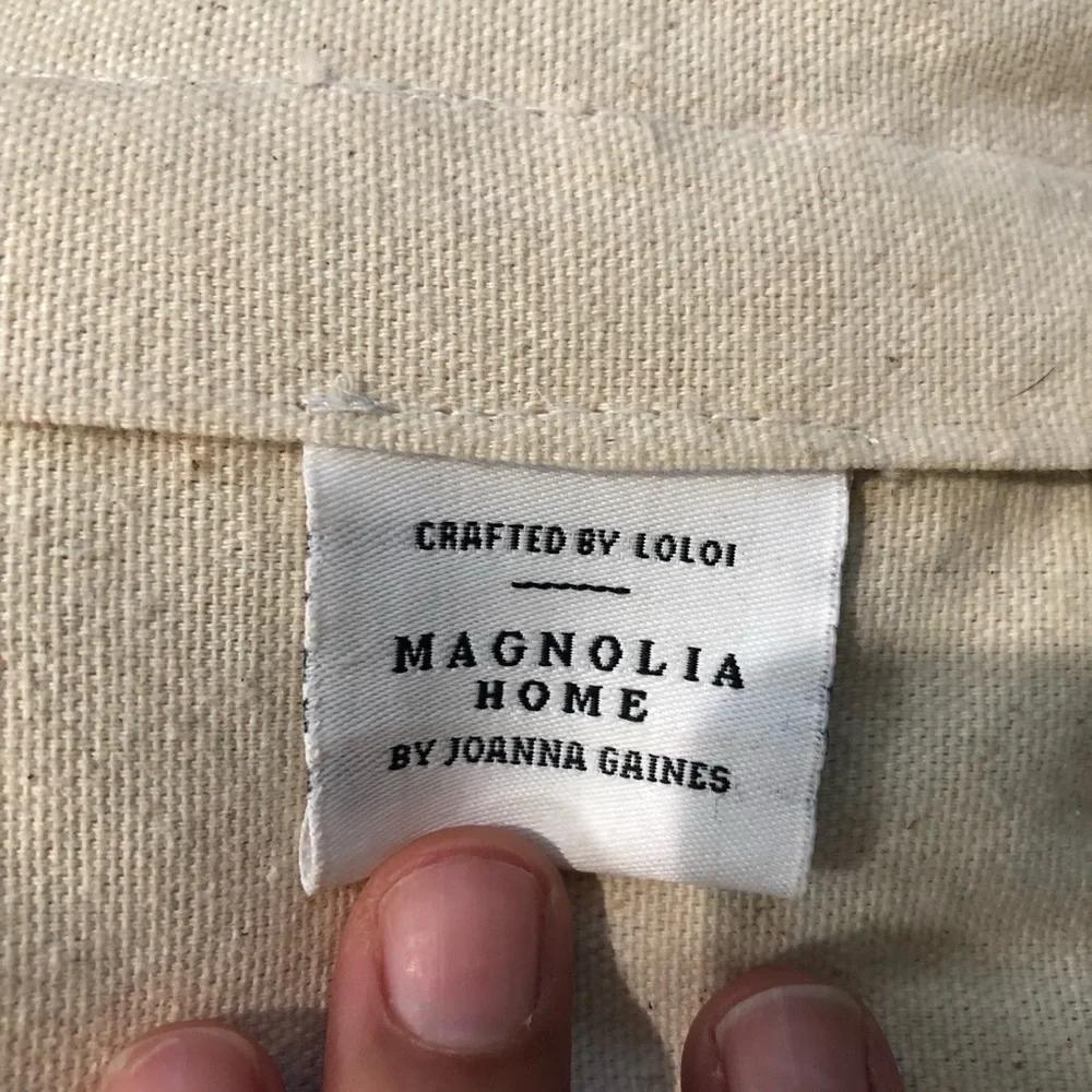 Magnolia Home by Joanna Gaines‎ for Loloi Green Woven Pillow
